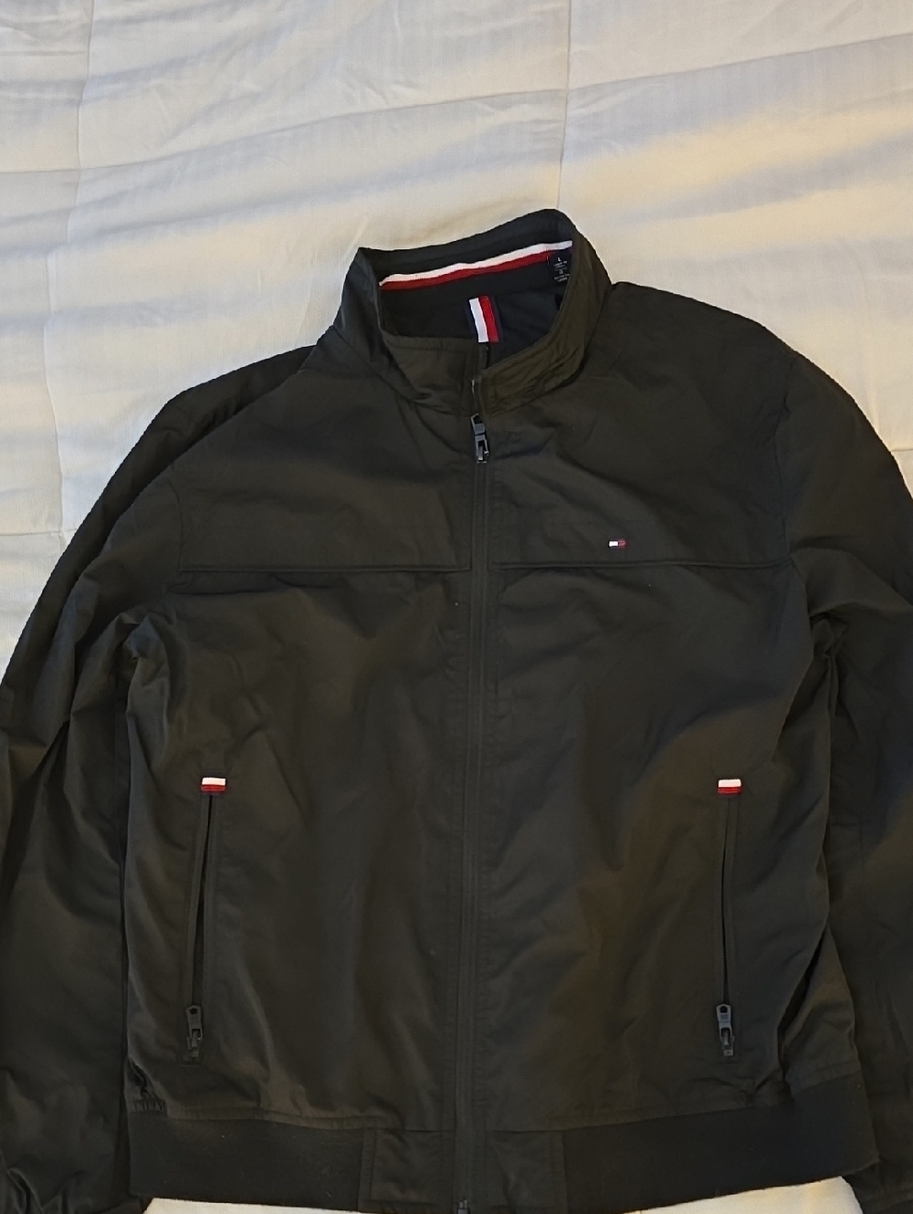 Tommy Hilfiger Black Lightweight Men's Zip Jacket